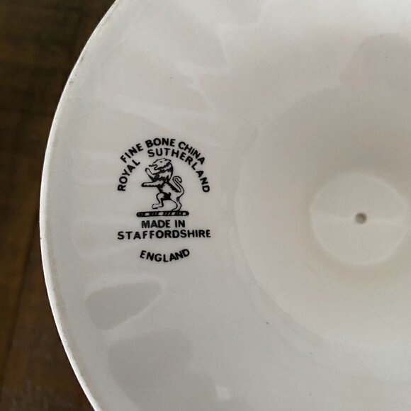 Royal Sutherland Fine Bone China Candle Candlestick Holder - Holly - Picture 4 of 4